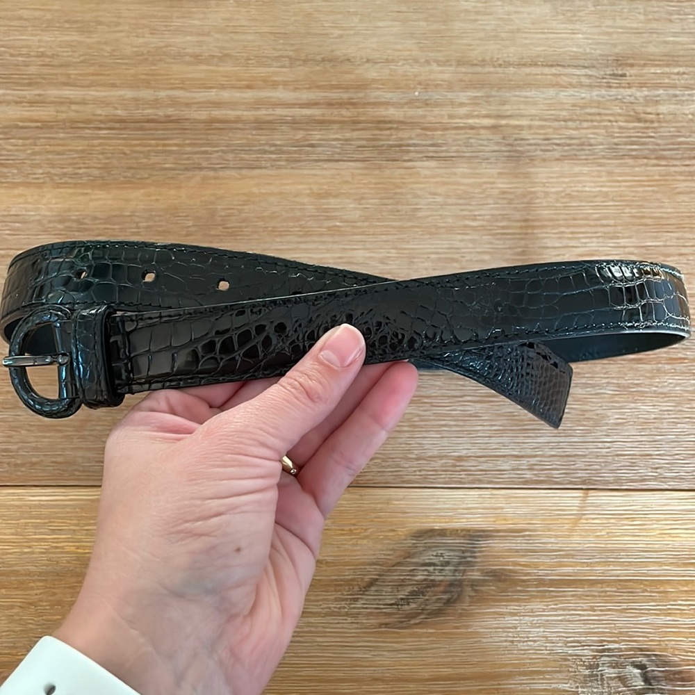 Prada Black Snakeskin Belt